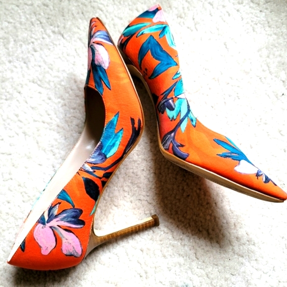 Nine West Moyen Women's Pointed Toe Floral Pumps Size 6 M - Picture 5 of 13